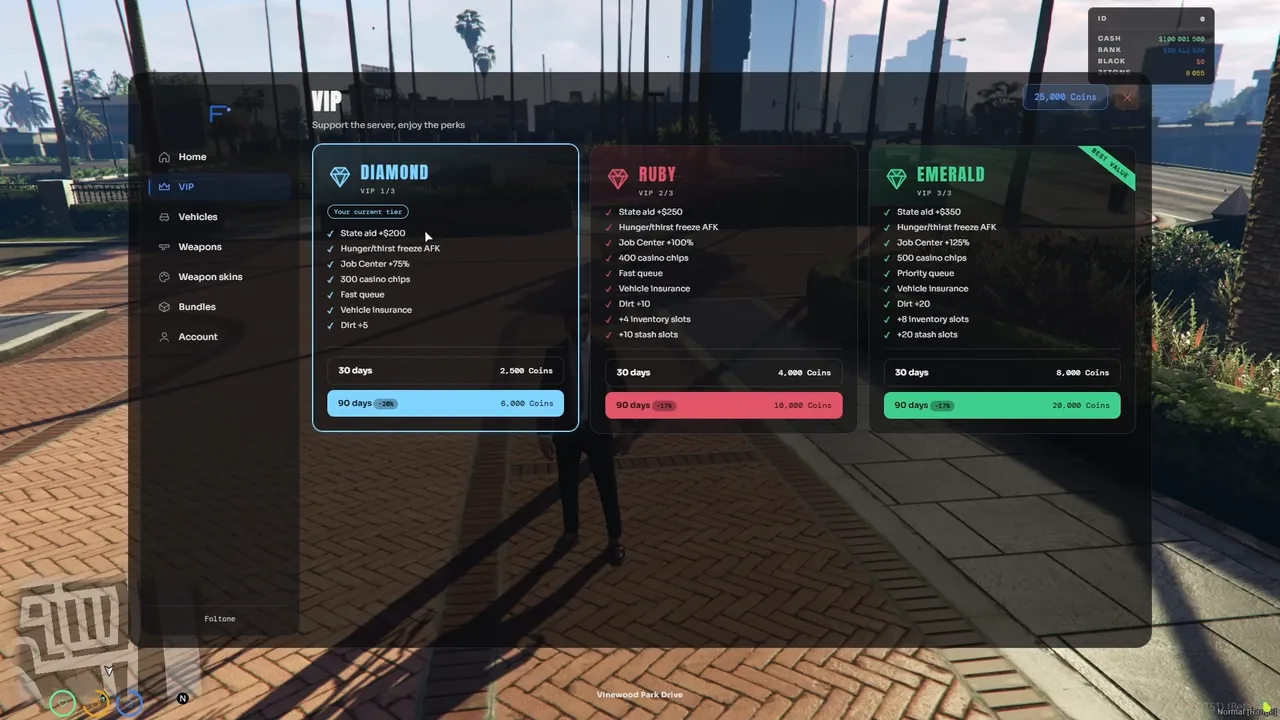 Premium store of the Foltone FiveM base
